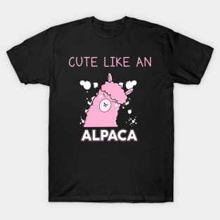 Pink Alpaca Funny T-Shirt